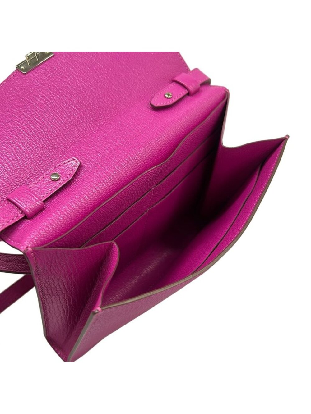 Hermes Wallet Click 16 Rose Purple Shoulder Silver - Picture 4 of 12